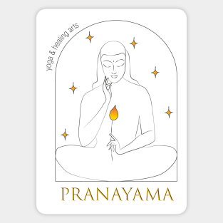 Pranayama Yoga Healing Arts image logo vector Sticker